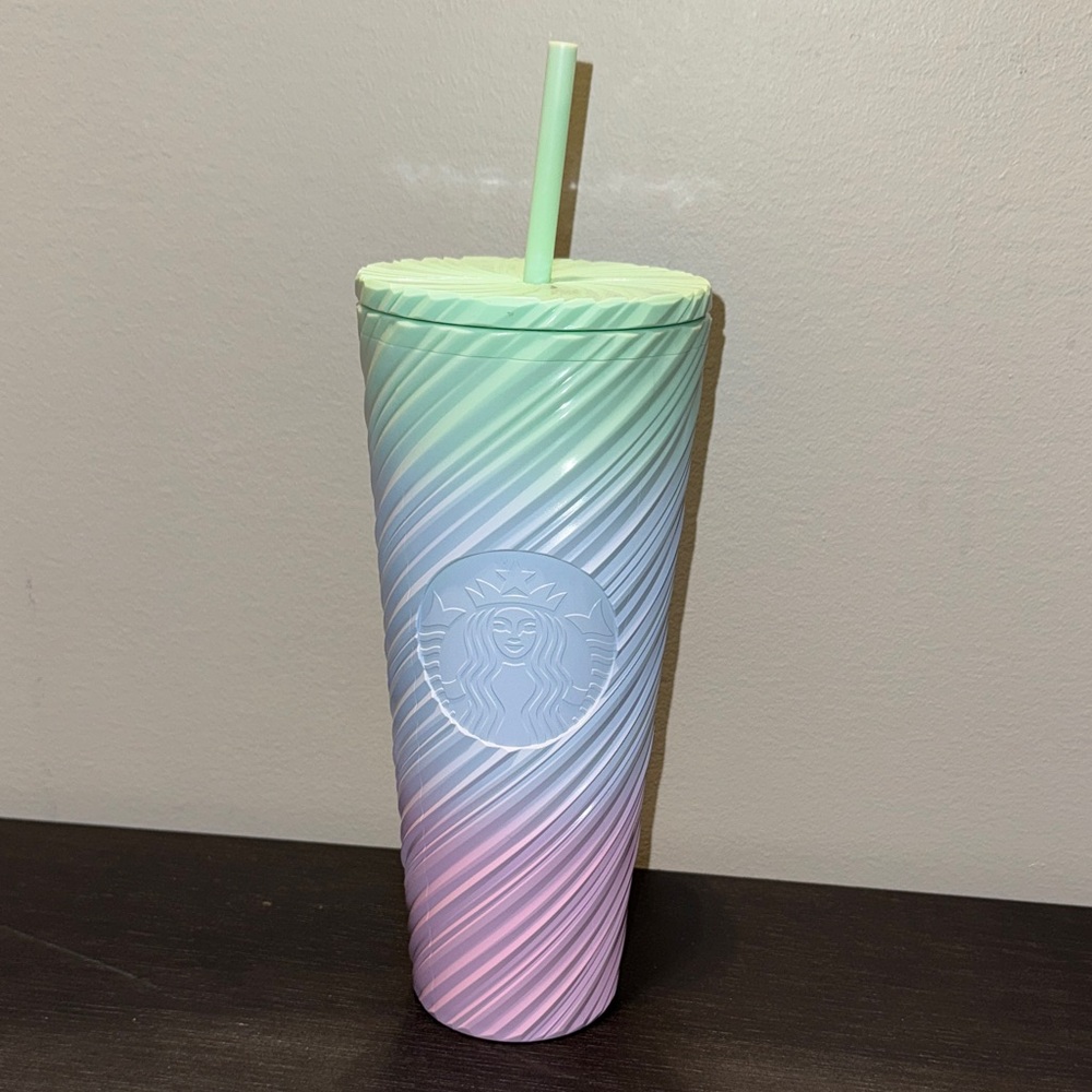 Starbucks Pastel Swirl Tumbler with Straw